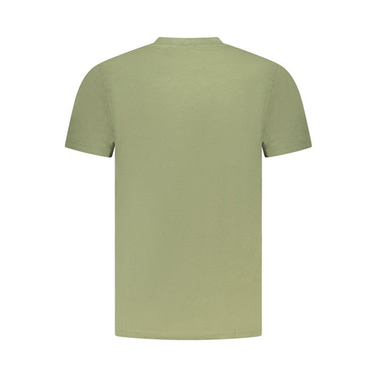 Camiseta de algodón verde para hombre