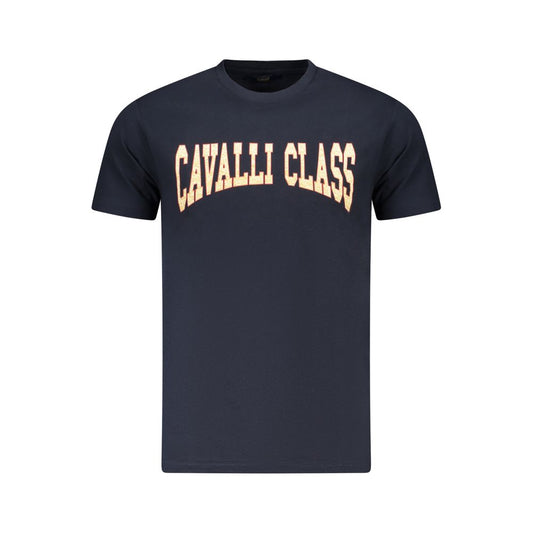 Camiseta de algodón azul para hombre