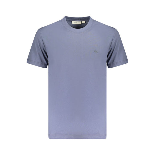 Camiseta de algodón azul para hombre