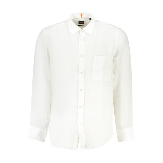 Camisa de lino blanca para hombre