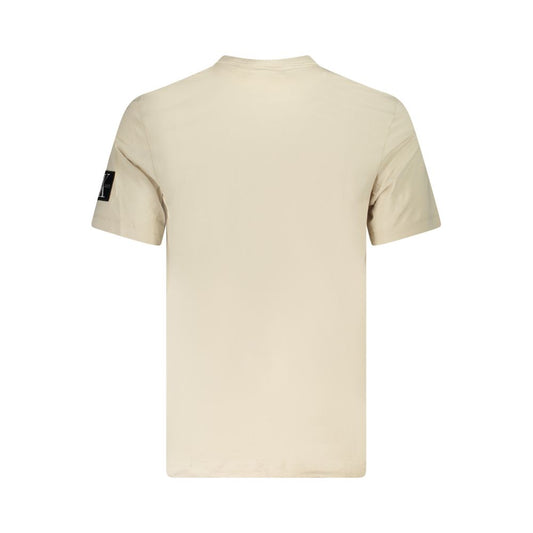 T-shirt homme en coton beige