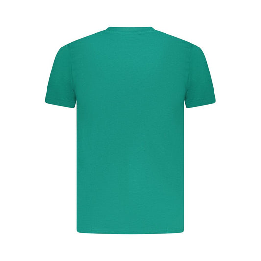 Camiseta de algodón verde para hombre