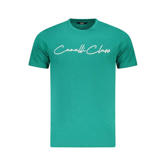 Camiseta de algodón verde para hombre