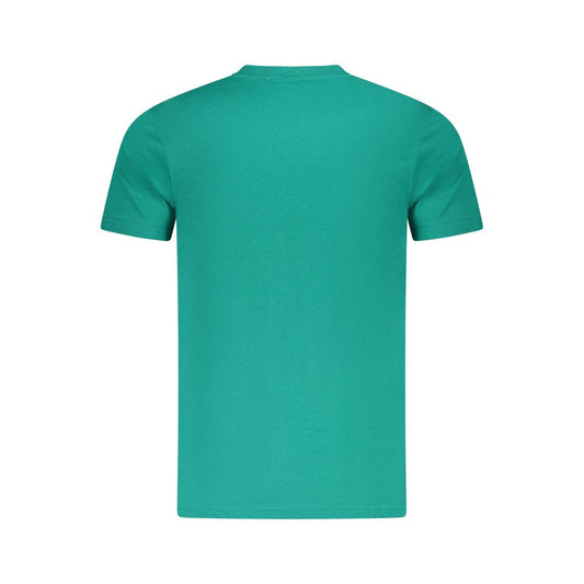 Camiseta de algodón verde para hombre