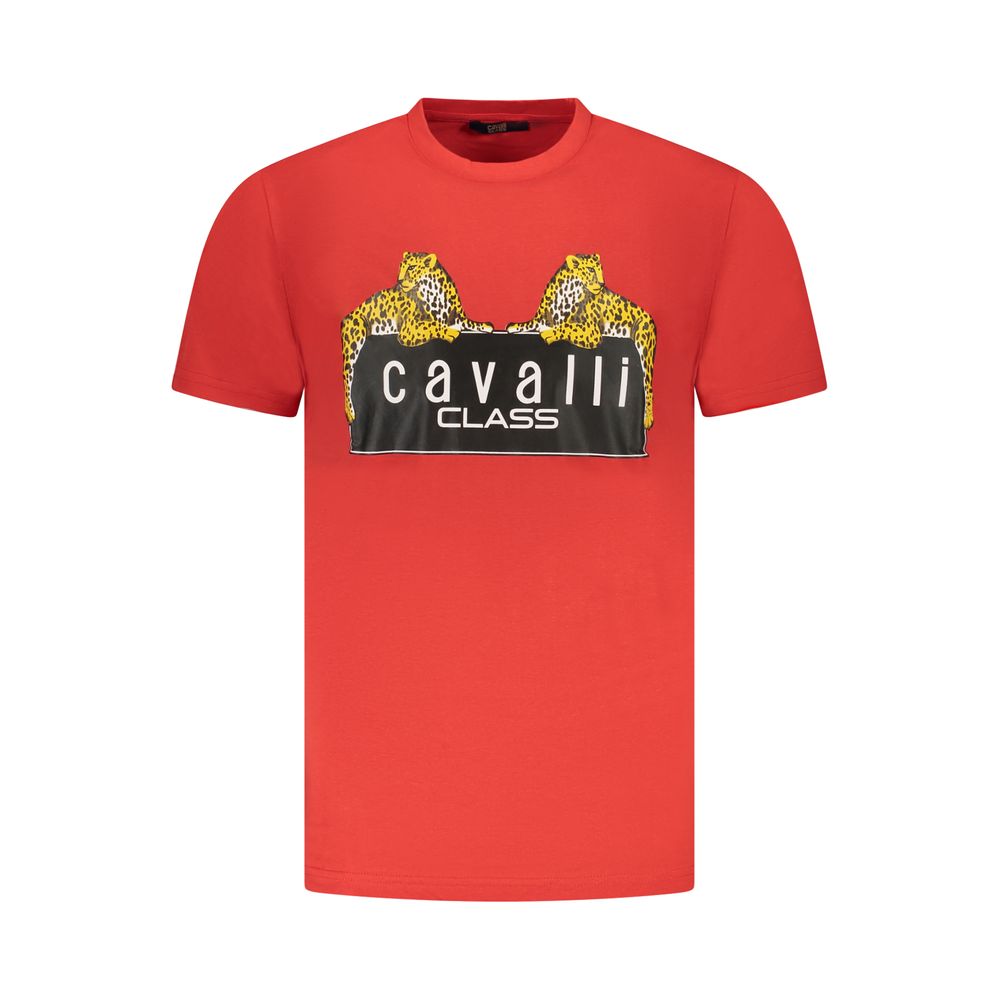 Camiseta roja de algodón para hombre