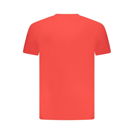Camiseta roja de algodón para hombre