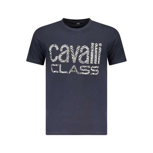 Camiseta de algodón azul para hombre