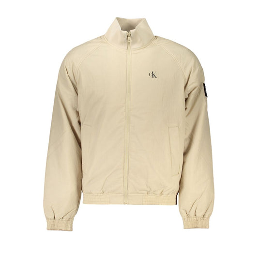 Chaqueta elegante de diseñador de manga larga en beige