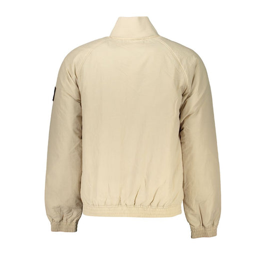 Chaqueta elegante de diseñador de manga larga en beige