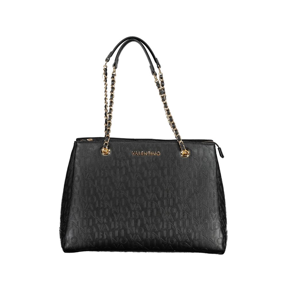 Bolso de mano de mujer de polietileno negro