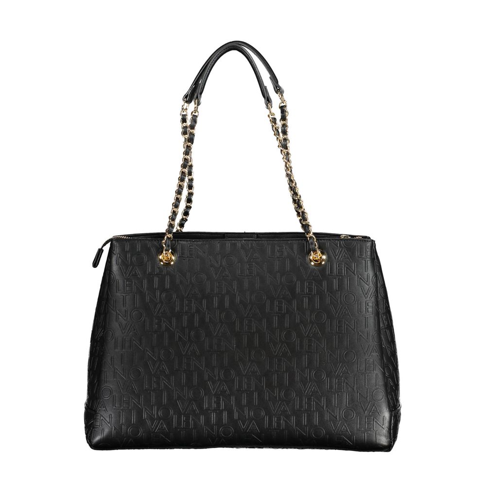 Bolso de mano de mujer de polietileno negro