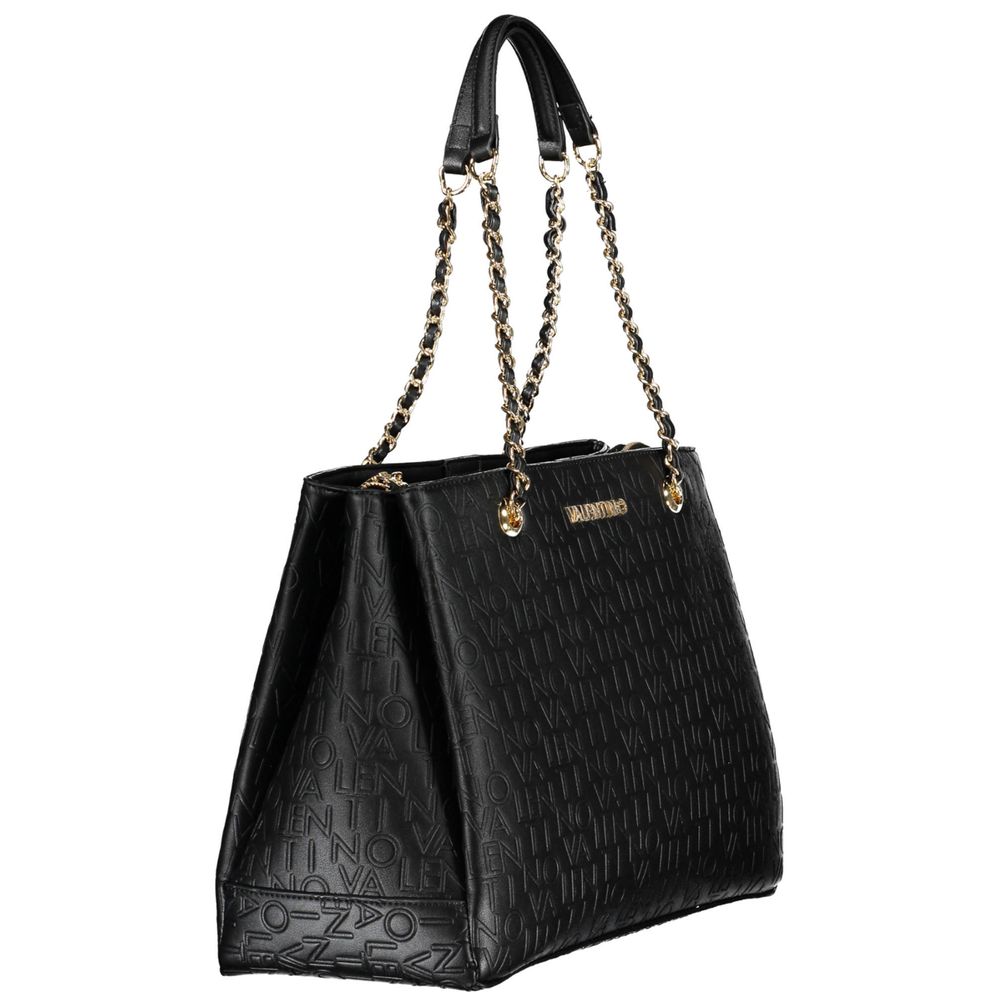 Bolso de mano de mujer de polietileno negro