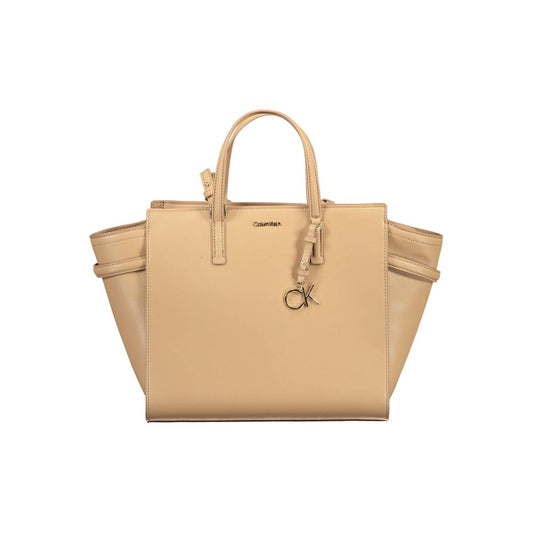 Sac à main femme en polyester beige