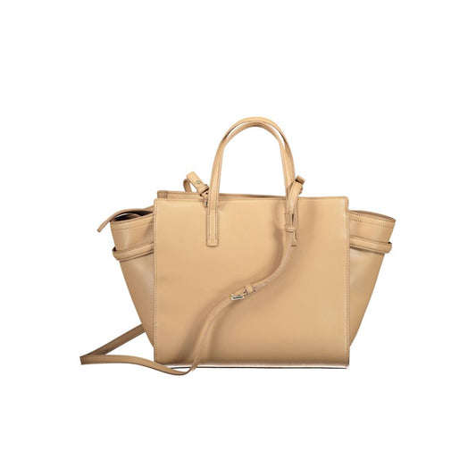 Sac à main femme en polyester beige