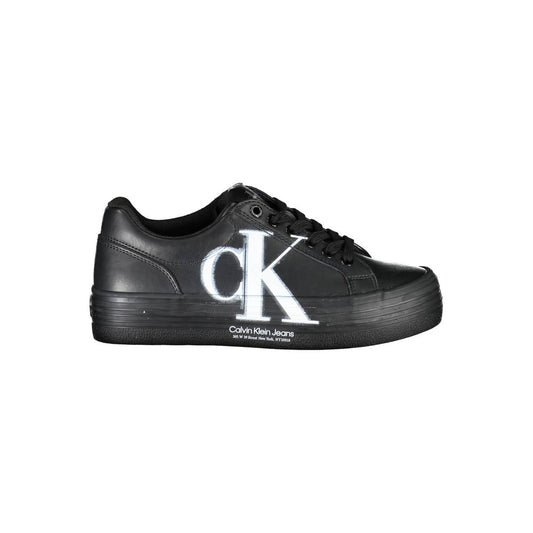 Zapatillas deportivas de piel negra para mujer