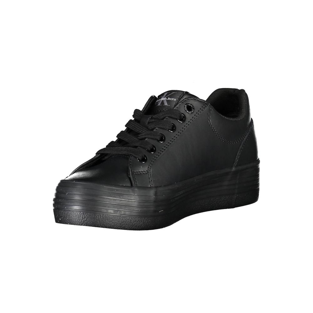 Zapatillas deportivas de piel negra para mujer
