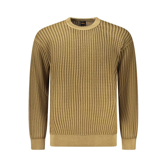Suéter de algodón marrón para hombre