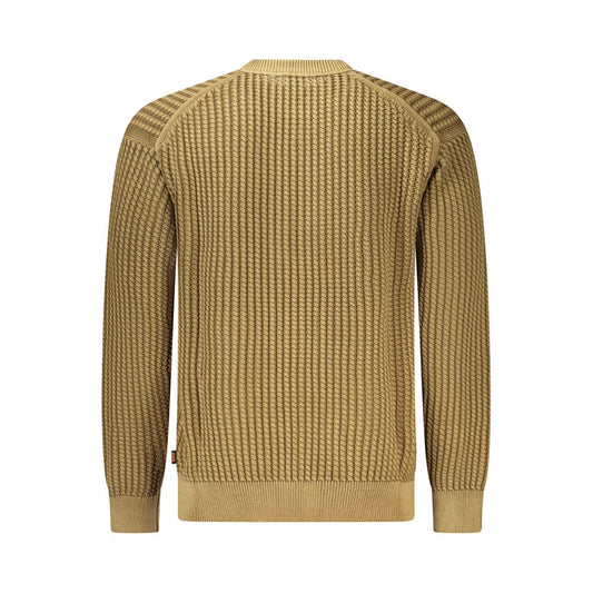 Suéter de algodón marrón para hombre