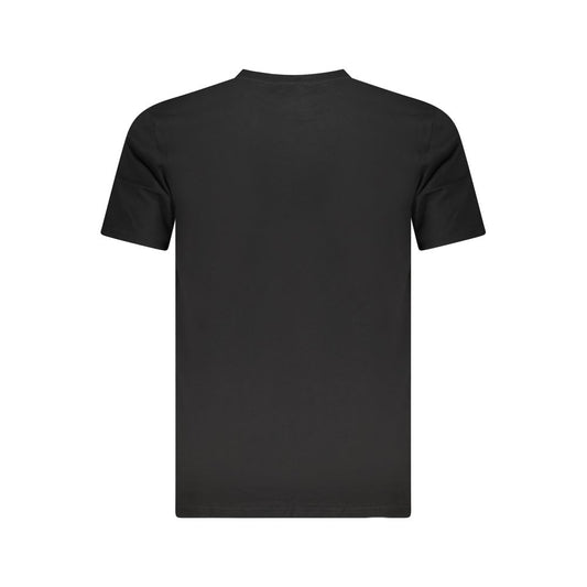 Camiseta negra de algodón para hombre