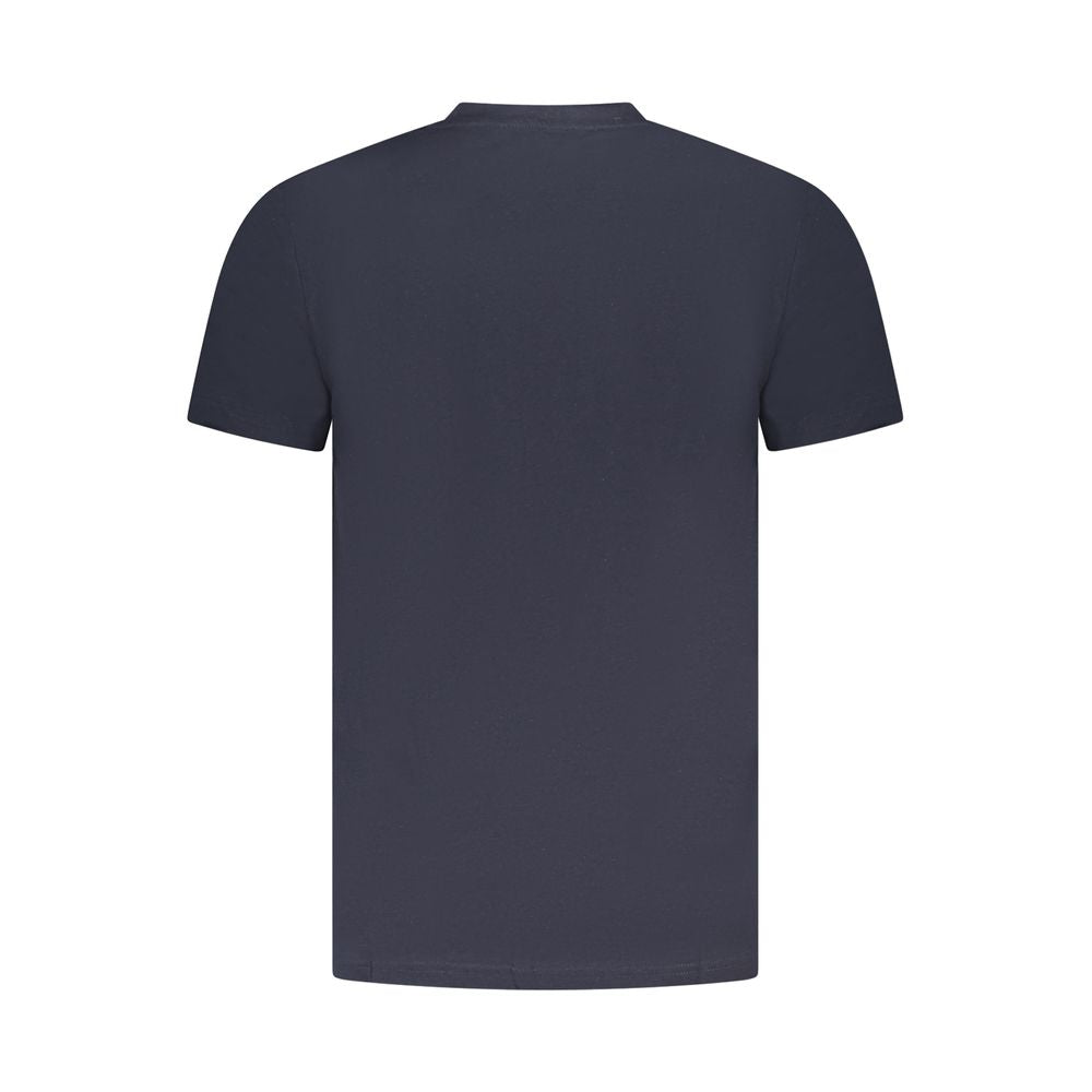 Camiseta de algodón azul para hombre