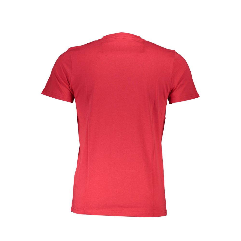 Camiseta roja de algodón para hombre