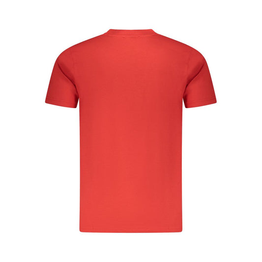 Camiseta roja de algodón para hombre
