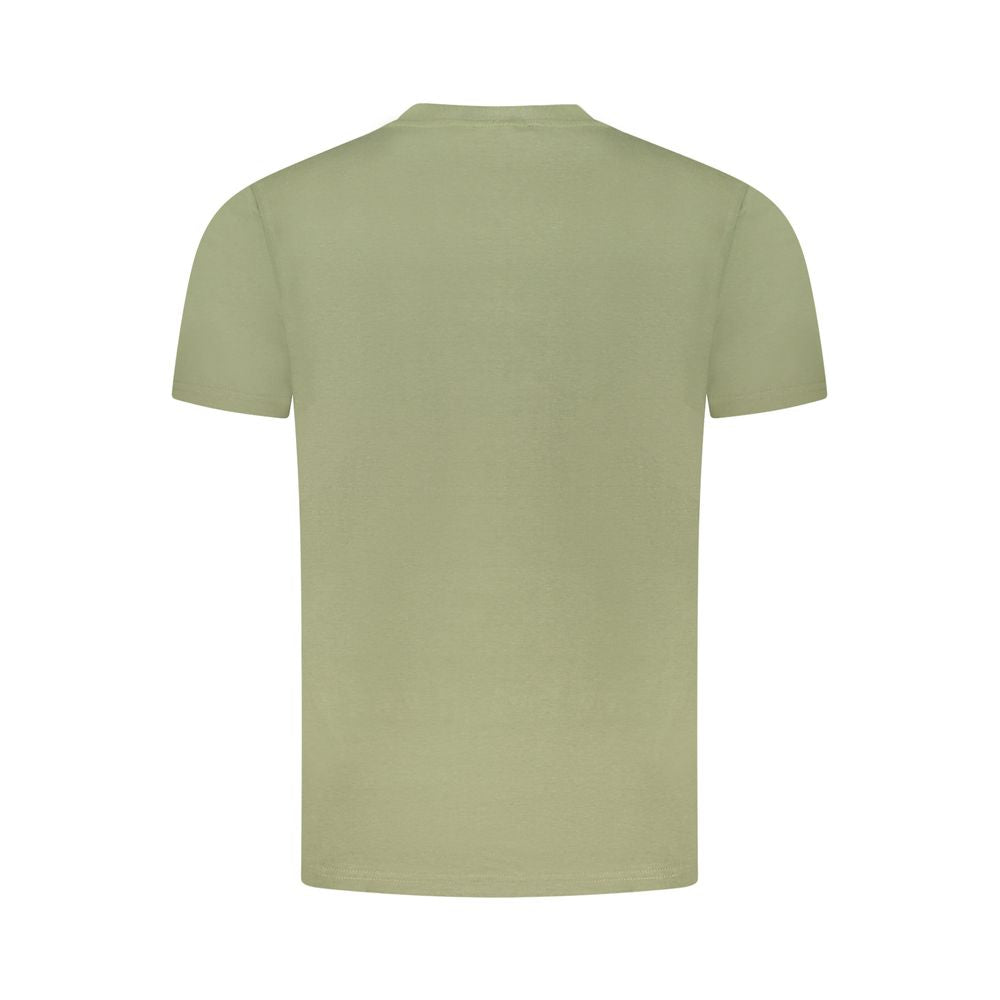 Camiseta de algodón verde para hombre