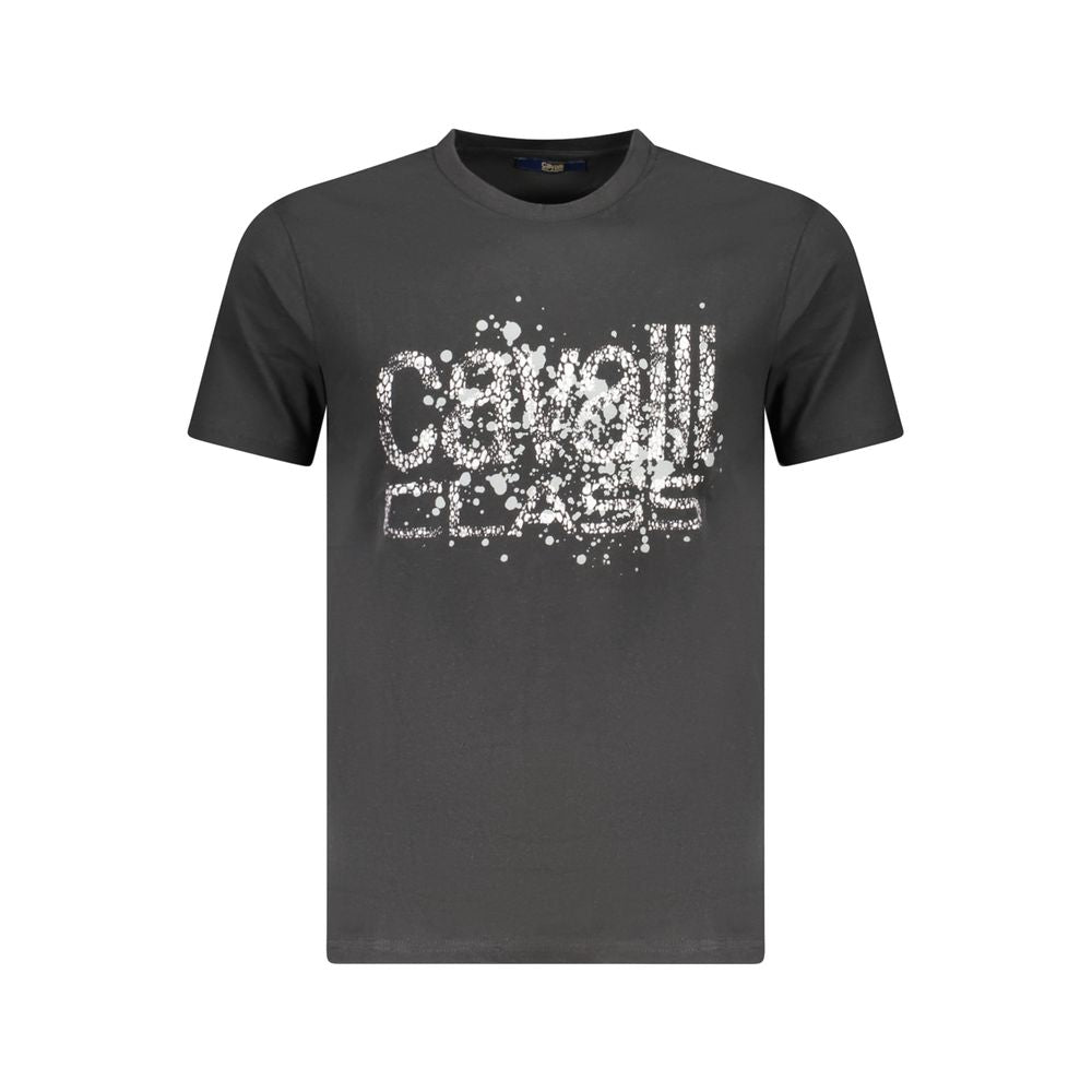 Camiseta negra de algodón para hombre