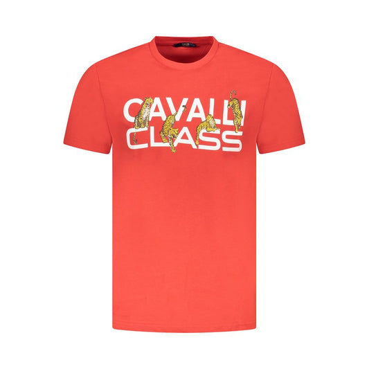 Camiseta roja de algodón para hombre