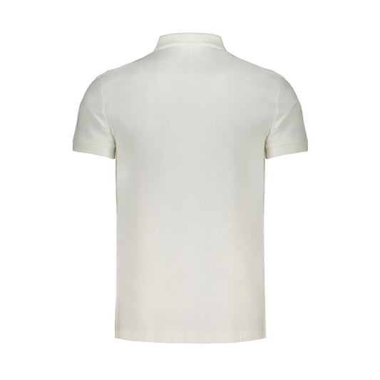 Camisa polo de algodón blanca