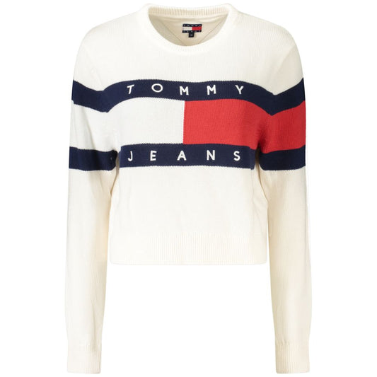 Pull femme en coton blanc