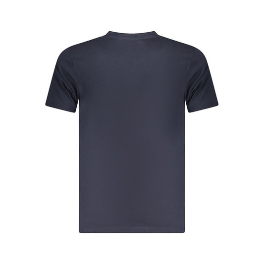 Camiseta de algodón azul para hombre