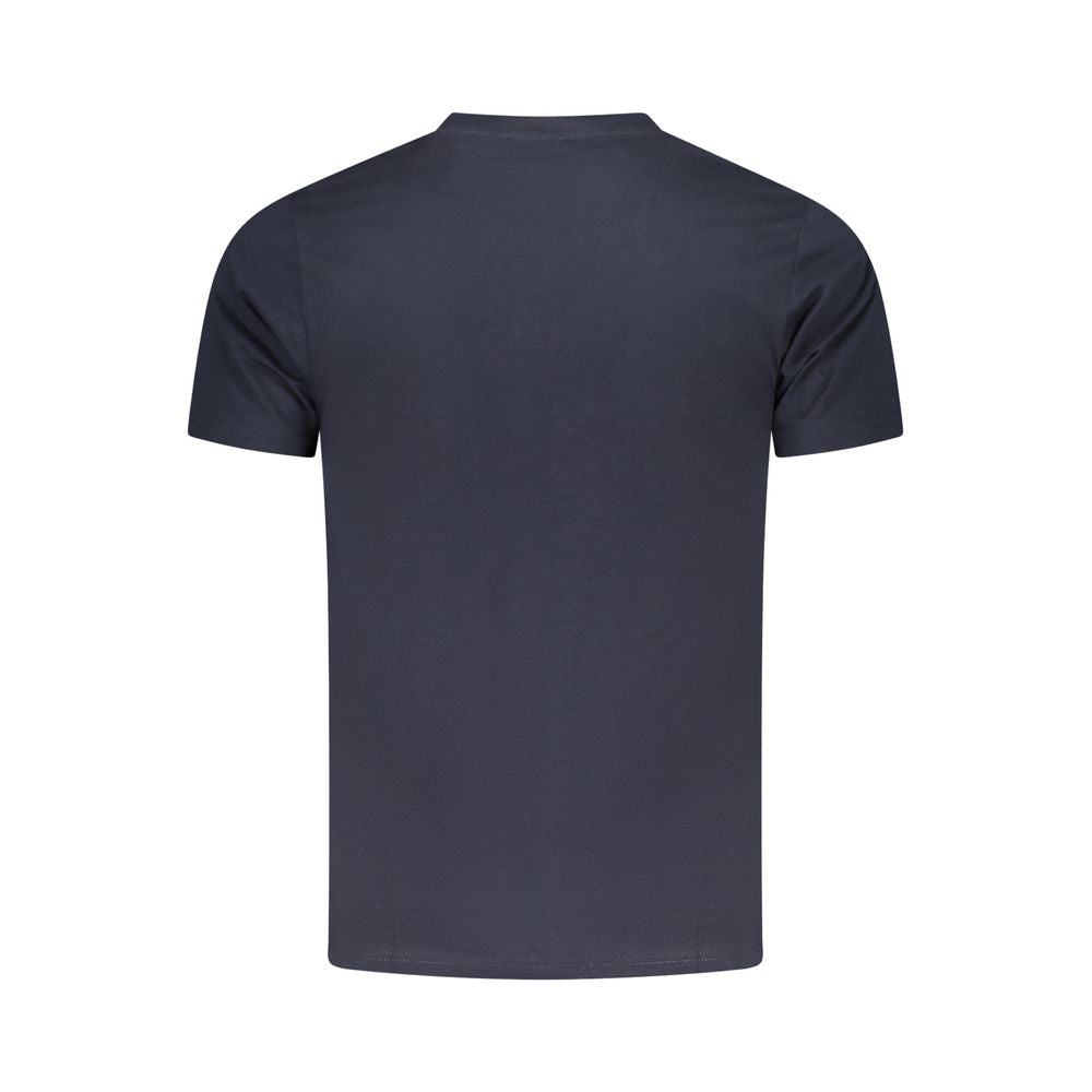Camiseta de algodón azul para hombre