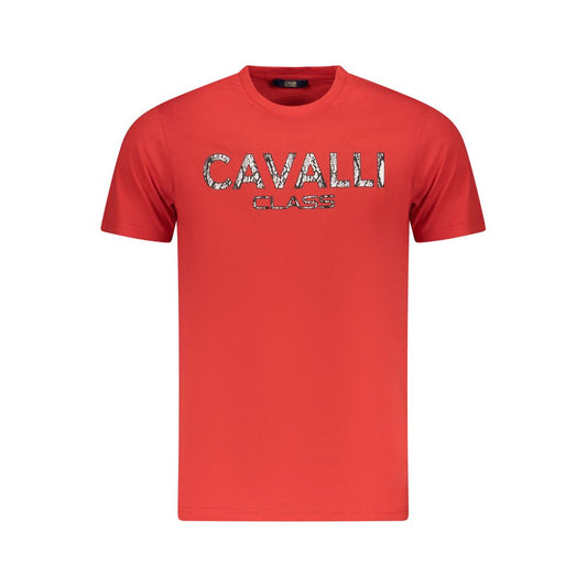 Camiseta roja de algodón para hombre