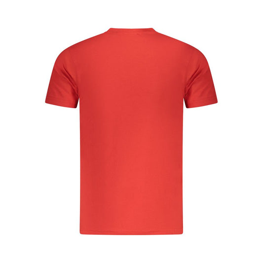 Camiseta roja de algodón para hombre