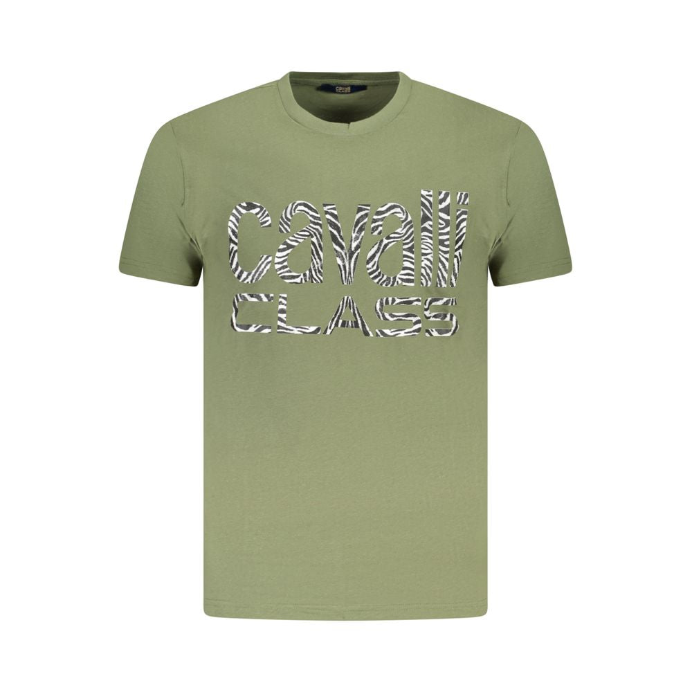 Camiseta de algodón verde para hombre