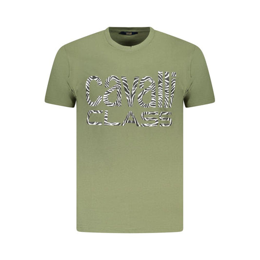 Camiseta de algodón verde para hombre