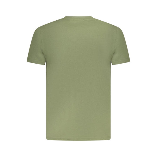 Camiseta de algodón verde para hombre