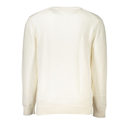 Pull chic en coton blanc à col rond