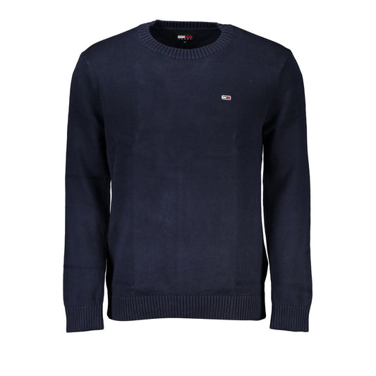 Pull ras du cou classique bleu