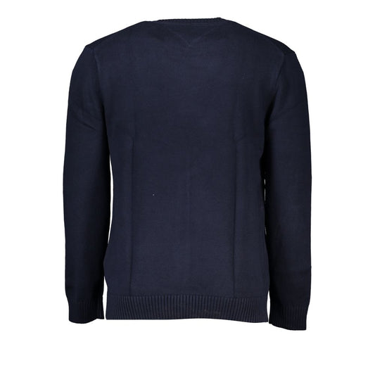 Pull ras du cou classique bleu