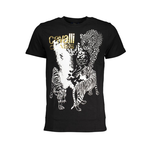 Camiseta de algodón negra