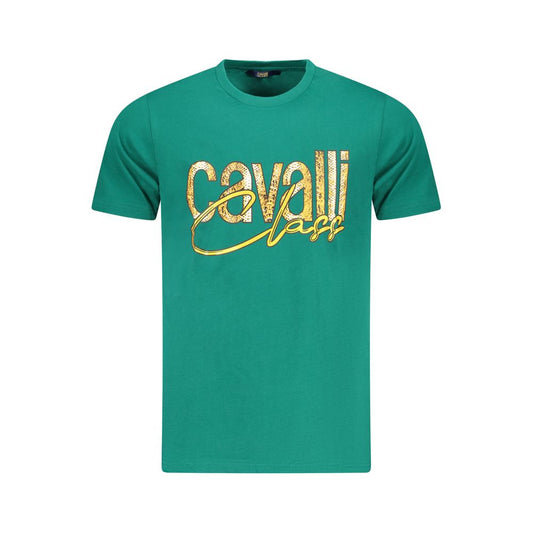Camiseta de algodón verde para hombre