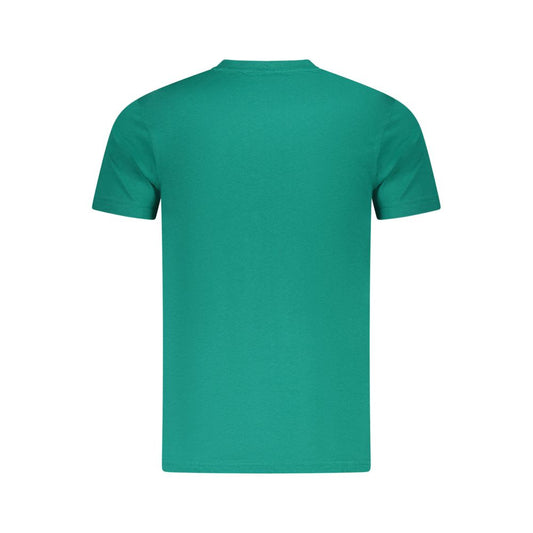 Camiseta de algodón verde para hombre
