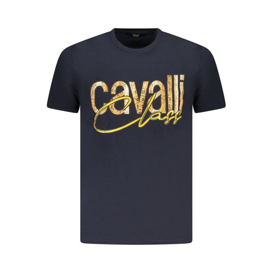 Camiseta de algodón azul para hombre