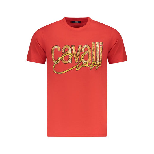 Camiseta roja de algodón para hombre