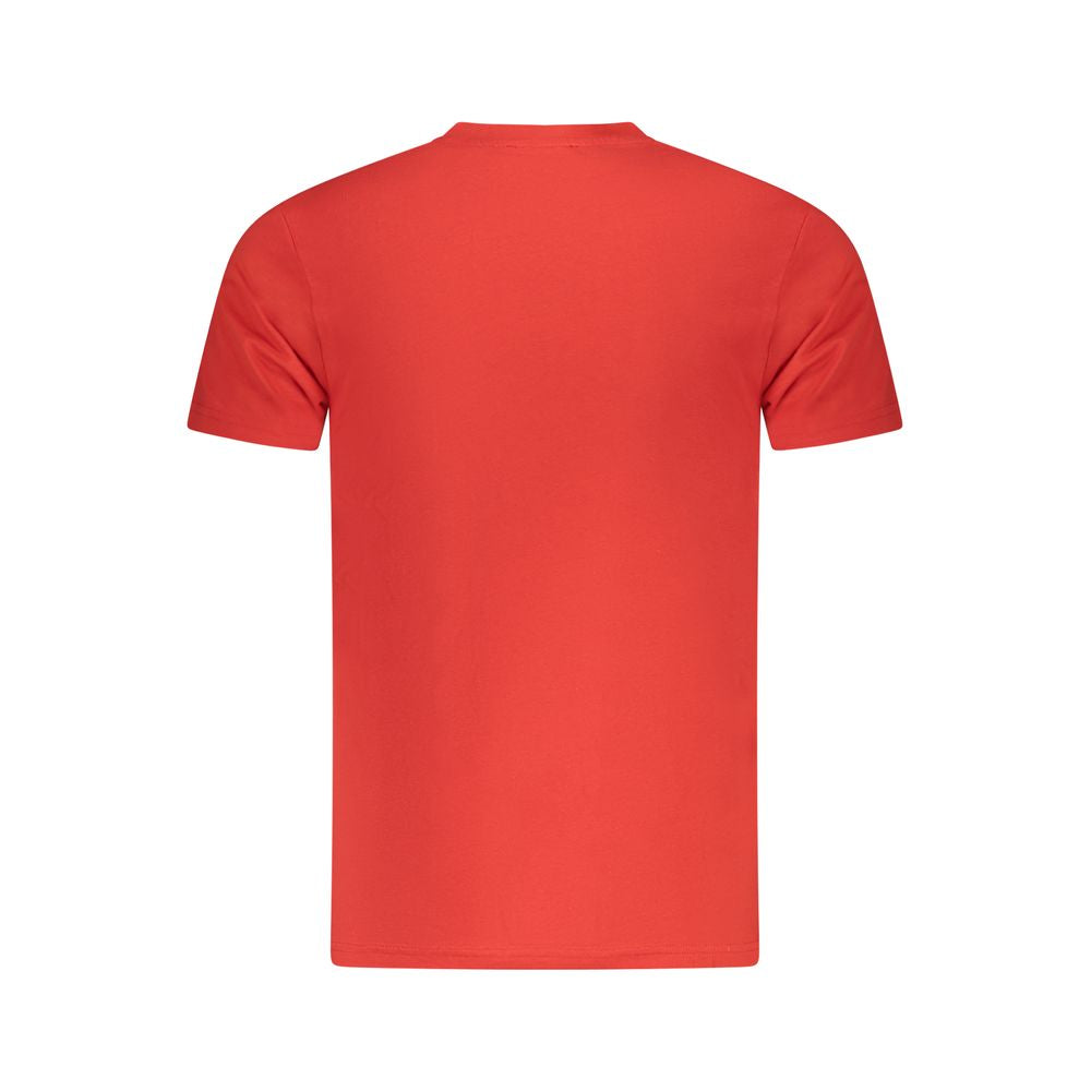 Camiseta roja de algodón para hombre