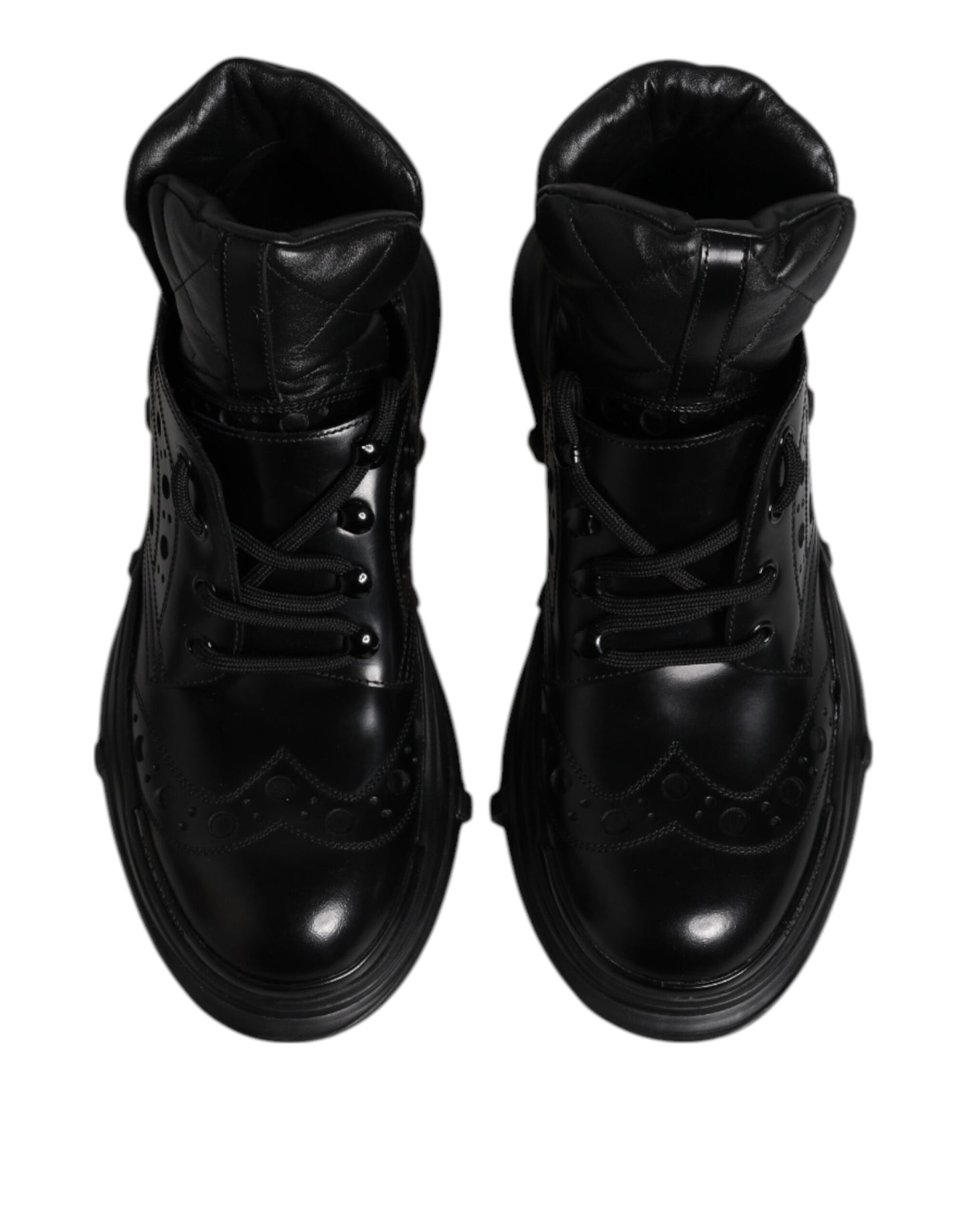 Botines casuales de cuero negro para hombre