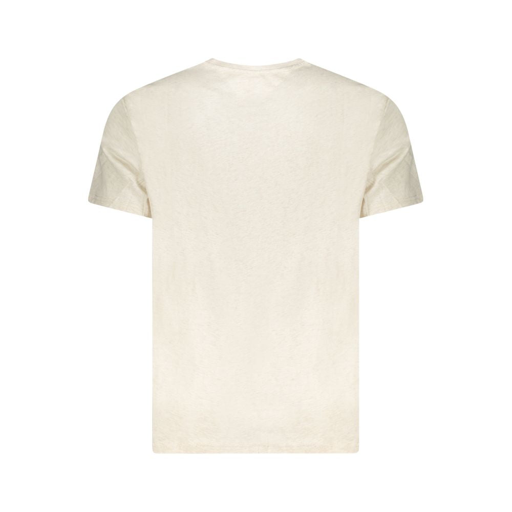 T-shirt homme en coton beige