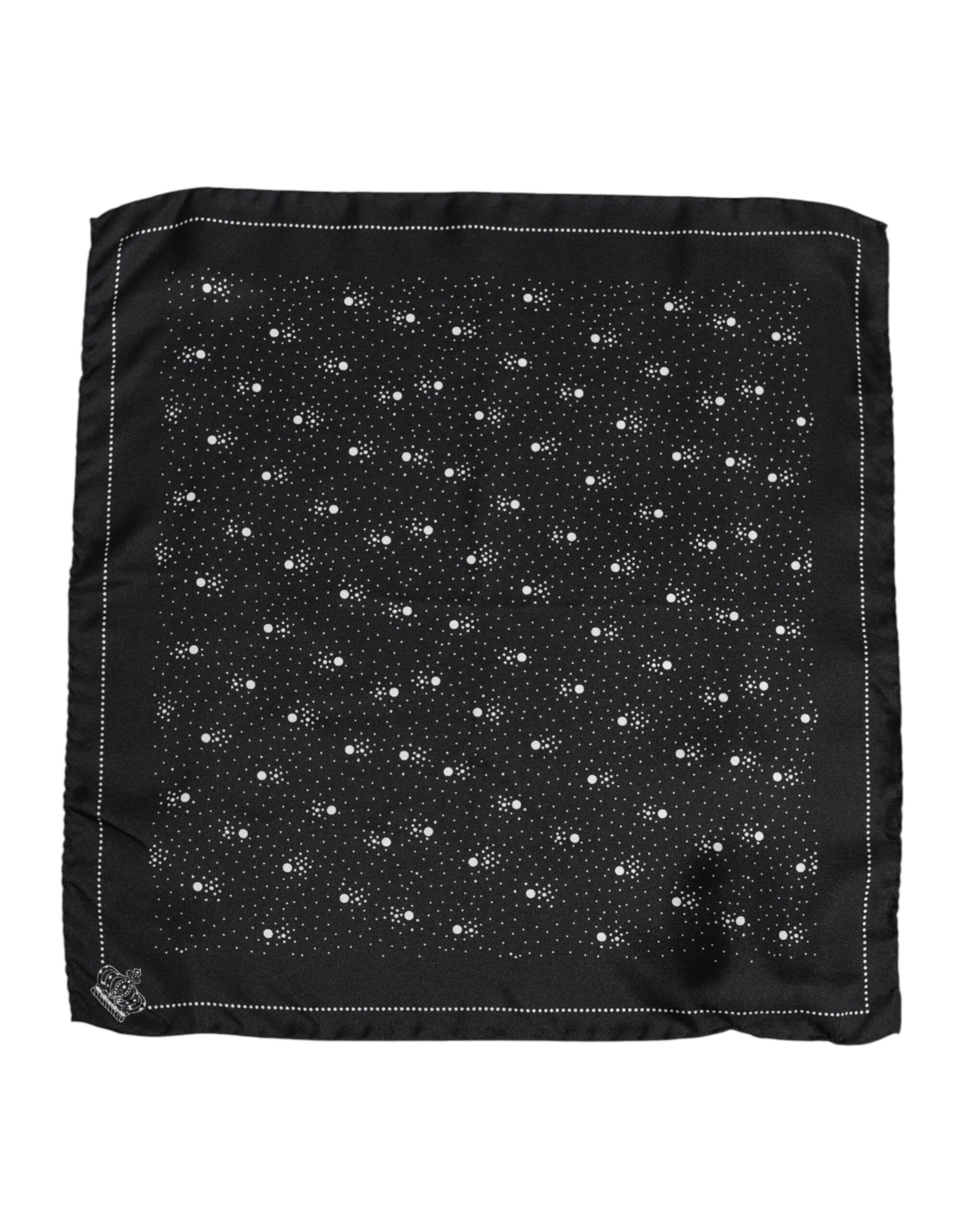 Foulard carré imprimé noir et blanc pour homme